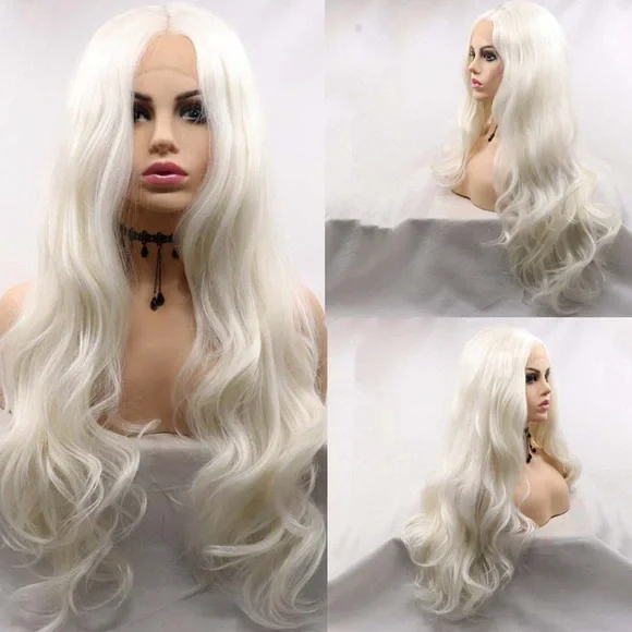 Fashiondeityshair | Hair | Melissa 22 White Blonde Wavy Lace  display picture 1